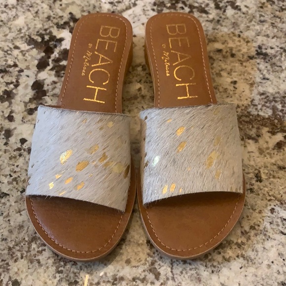 Shoes - Cowhide beach slides